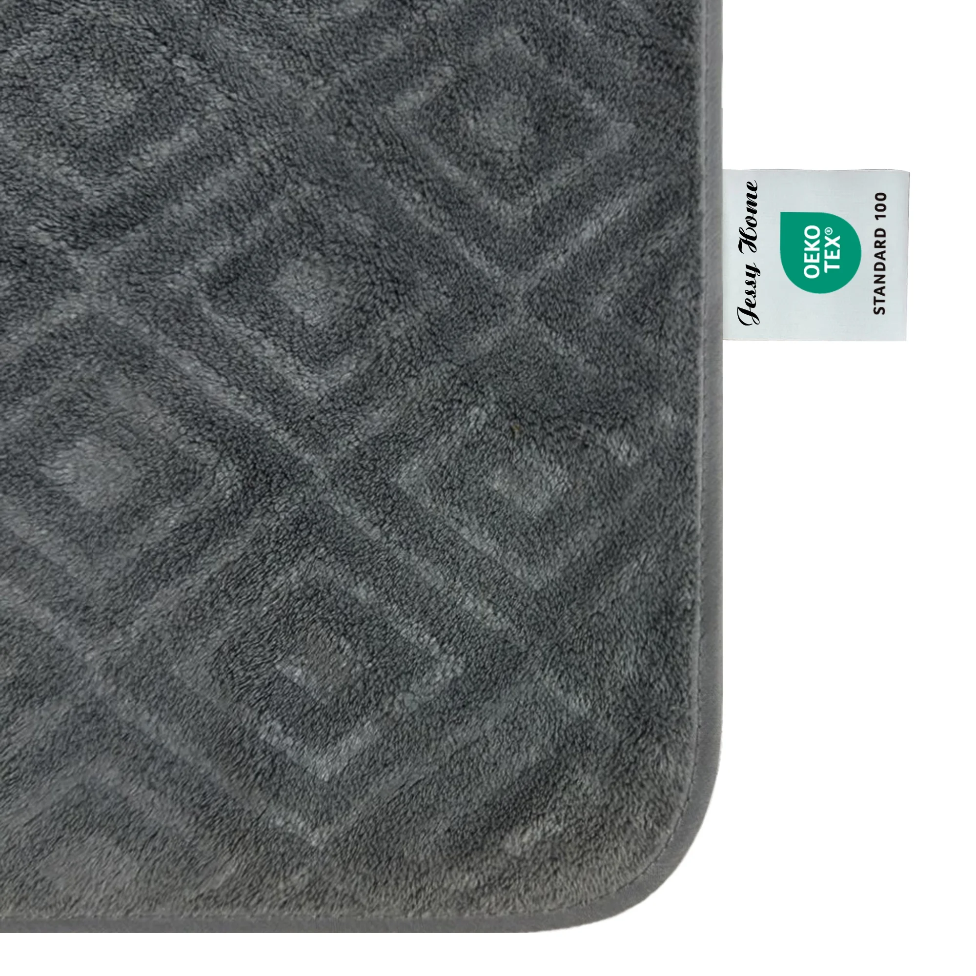 Jessy Home 8 Piece Home Collection Ultra Soft Cozy Towels 600 GSM Dark Gray Plush Towel Set - Image 5